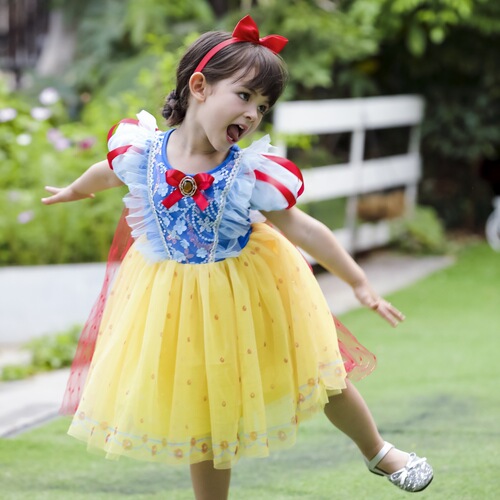 New Snow White Dress Cinderella Princess Dress Long Hair Princess Net Dress Ice and Snow Dress Halloween