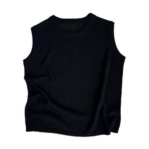 Pink sleeveless knit top for women, summer thin fashion stylish loose inner vest, backless top