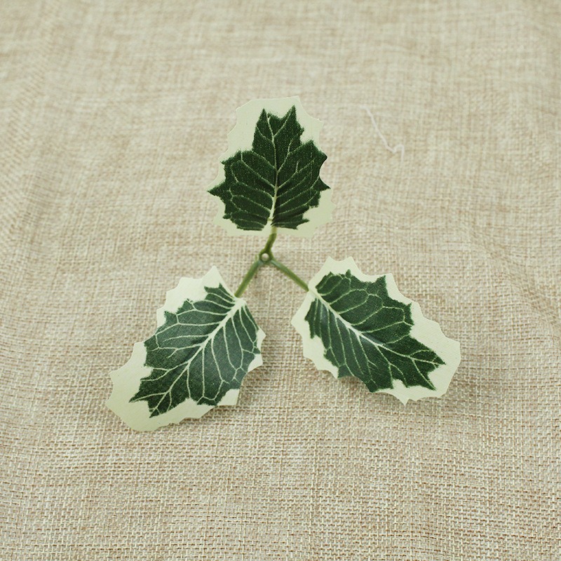 Navidad imitación mosaico accesorios de hoja de serigrafía tríptica hoja de 17CM guirlanda fábrica de decoración al por mayor limitada Navidad
