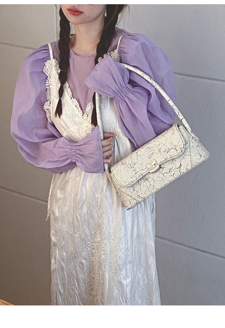 French Niche Design Underarm Bag Women's New 2023 Fashion Graffiti Shoulder bag high-level sense of all-match handbag_voghion.com