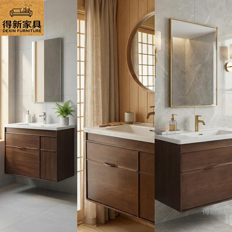 Ceramic Bathroom Set with Traditional Chinese Style, Made of Kassam Wood, Integrated Solid Wood for Home Use, with Floor-Standing Storage, New Ceramic Bathroom Set with Traditional Chinese Style, Made of Kassam Wood, Integrated Solid Wood for Home Use, with Floor-Standing Storage, New