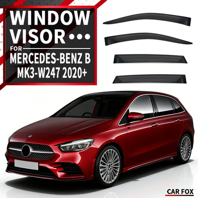 Rain shield — Class Window - standard-packaging-without-logo-mercedes-benz-b-class-mk3-w247-2020-plexiglas-without-bright-strips-window-rain-shield