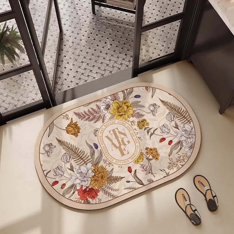 American-Style Bathroom Diatomaceous Earth Floor Mat, Quick-Drying Water-Absorbing Non-Slip Mat for Home Kitchen and Entrance Door American-Style Bathroom Diatomaceous Earth Floor Mat, Quick-Drying Water-Absorbing Non-Slip Mat for Home Kitchen and Entrance Door