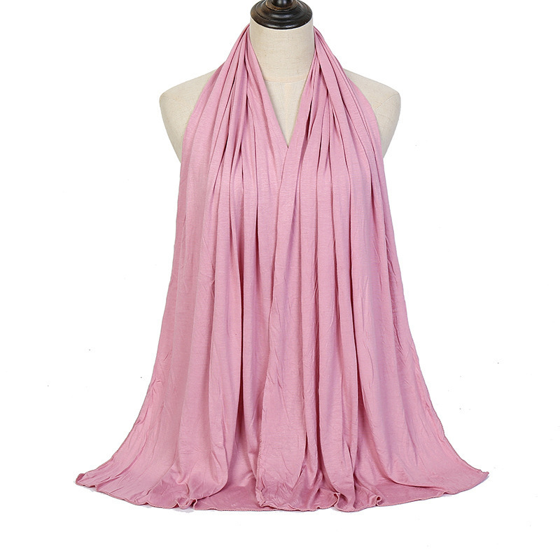 Plain Elastic Jersery Cotton Hijab Shawl Women Jersey Scarf|undefined