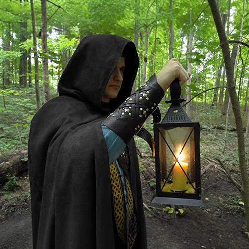 European and American new style medieval stage cape, short-sleeved cape, wizard god's death costume, open placket