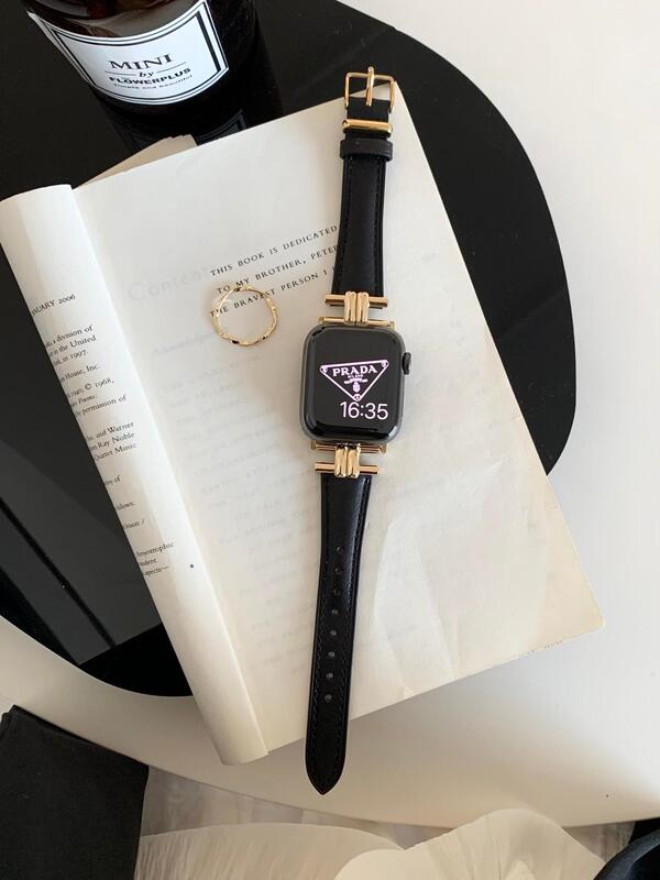 高級な小香風黒金シリーズのバンドはapple appleアップルの腕時計iwatch98世代765を適用します。|undefined