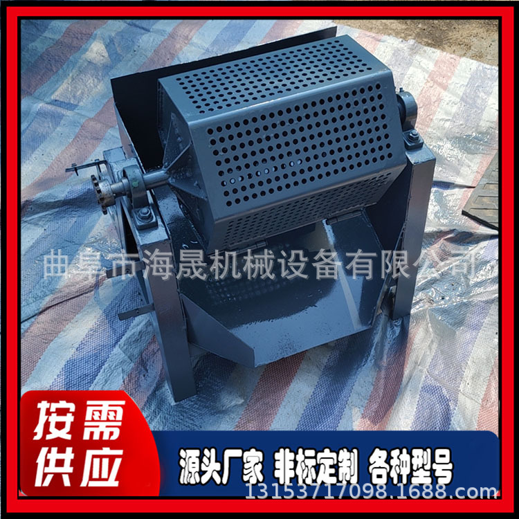 火烧铁研磨机 竹筒去黑斑铁块除锈机 定做钢板六角滚筒抛光机