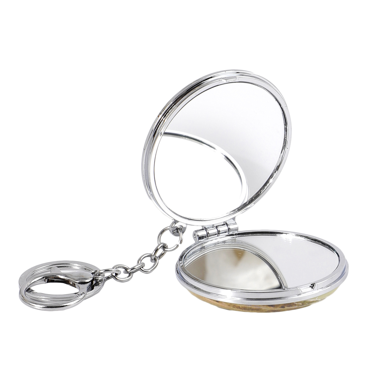 Mini bolso colgante de llavero cuadrado redondo, bolso de espejo, espejo portátil, espejo de bricolaje, espejo pequeño, colgante de venta caliente