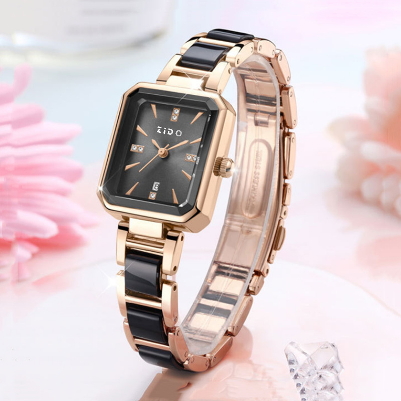 Watch Simple Student Retro Cross-border Quartz Elegant Small Square Plate Zido Scale Women's Watch Niche