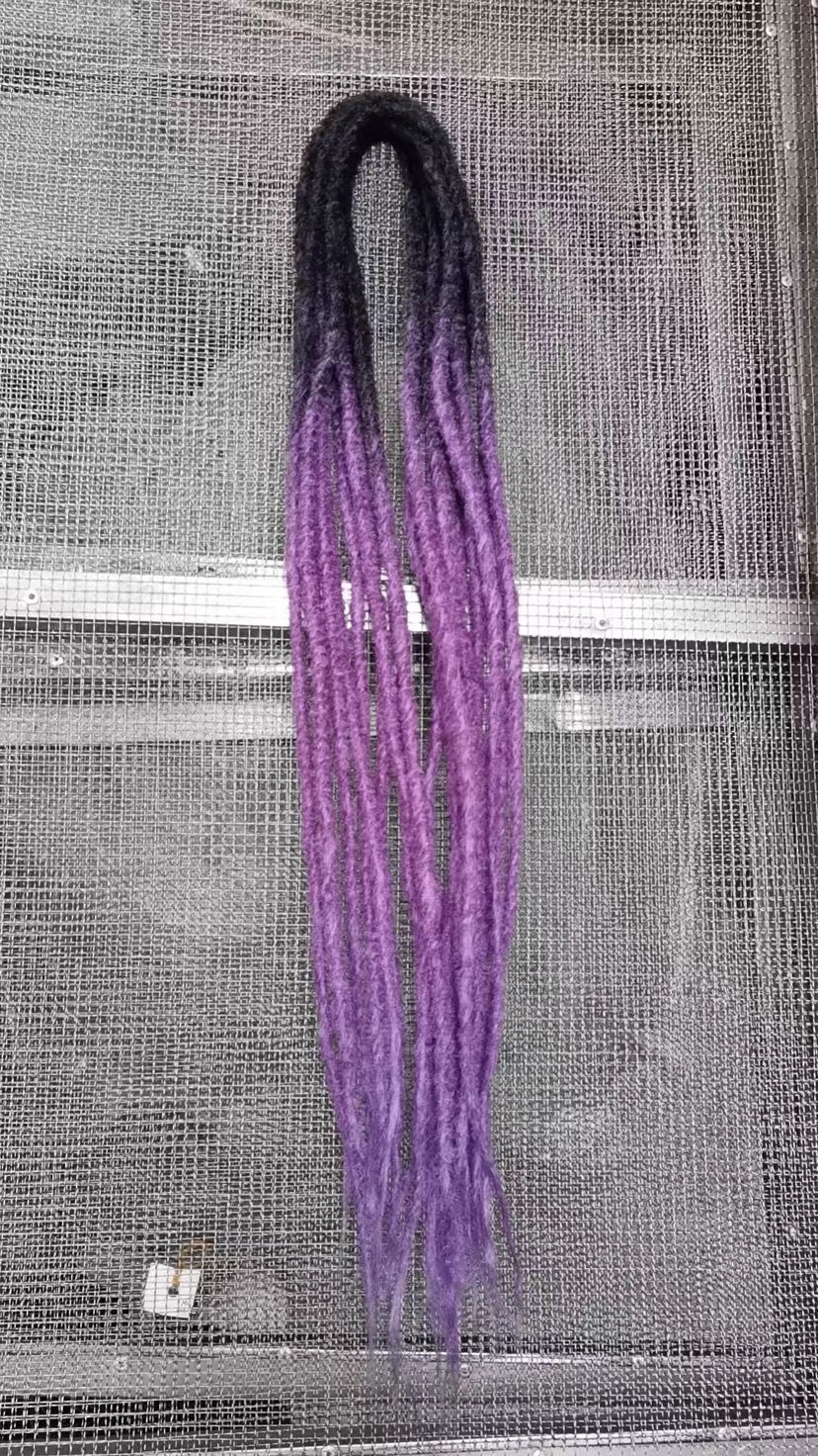 Temu/shein venta caliente fibra química ganchillo pelo dreadlock double trenza sucia doble cola trenza sucia peluca