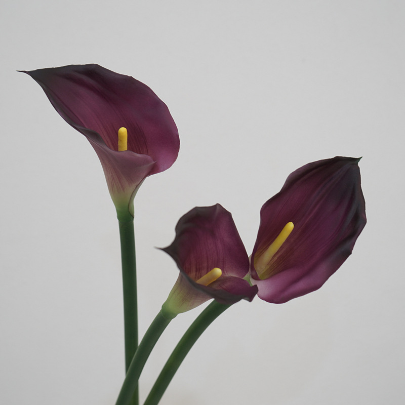 Calla Lily High-Quality Feel Artificial Flower Home Business Flower Arrangement Decoration Table Decoration Wedding Landscaping Photography Props