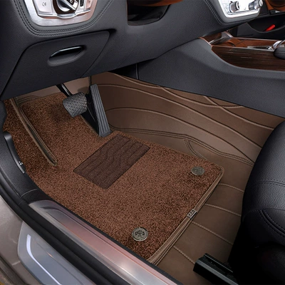 for All Seasons Byd Qin Plus: Modelə uyğun (Original) oturacaq örtükləri - coffee-color-360-soft-foot-pads-customized-car