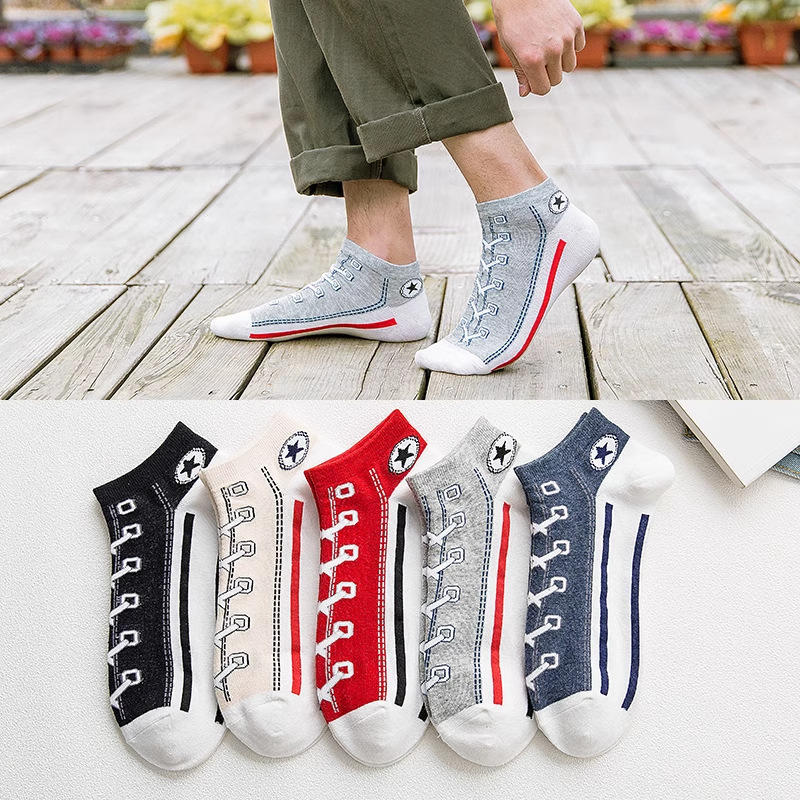 2025 Zhuji pareja calcetines de primavera y verano calcetines de algodón transpirables zapatos de lona para hombres y mujeres ins barco de tendencia