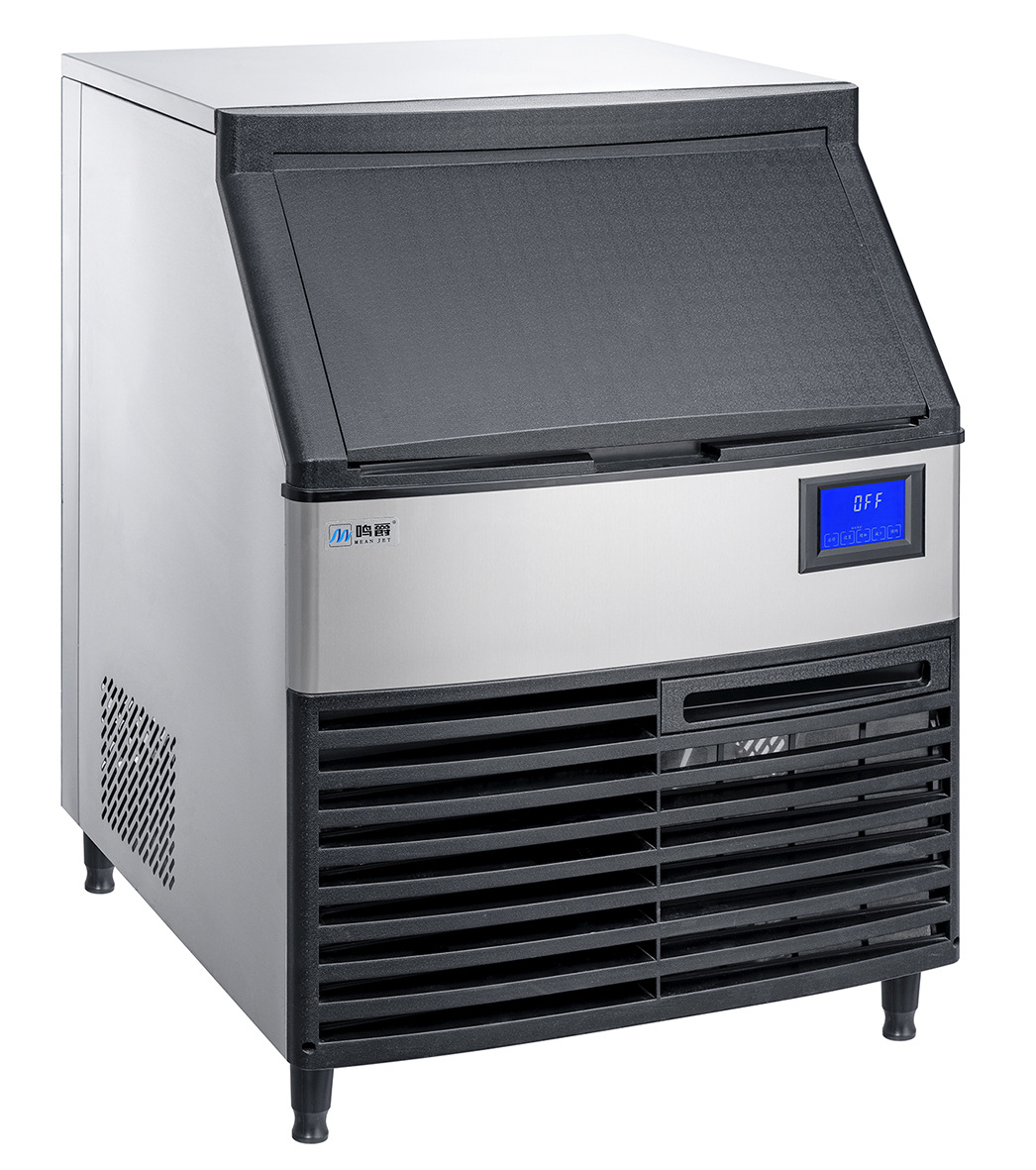 Mingjue integrado pequeño cuadrado hielo máquina de hielo tienda de té de leche bar KTV hotel fría máquina de hielo comercial