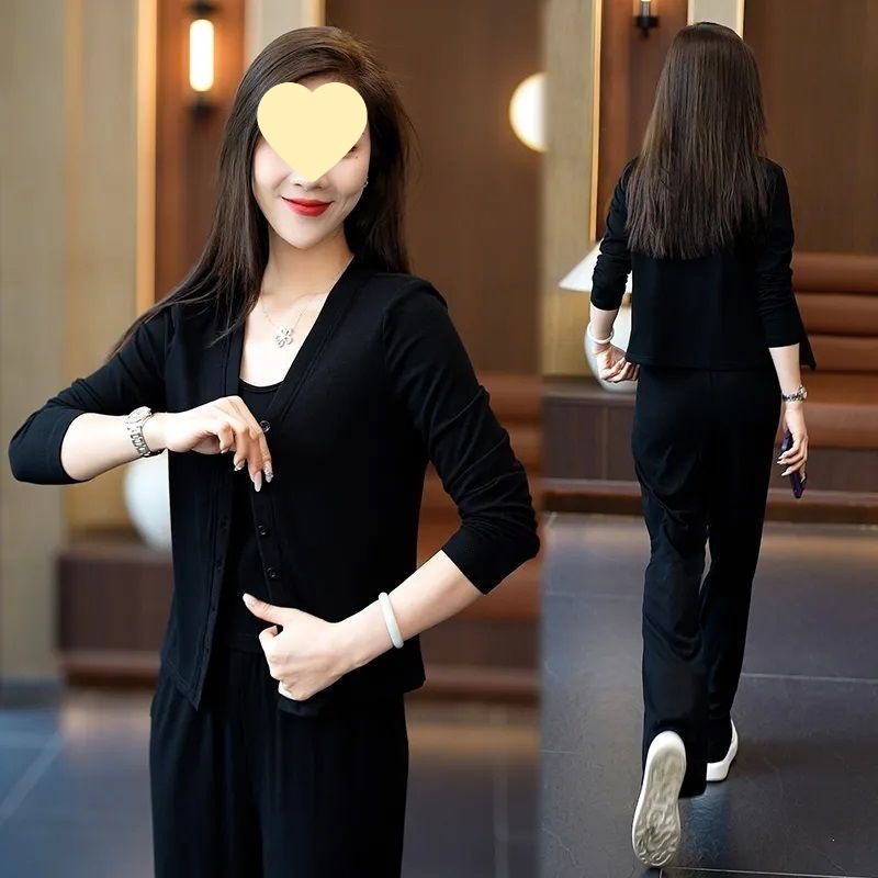 遮肚洋气休闲服百搭2025两件套妈妈装春秋季时尚运动服套装女新款|undefined