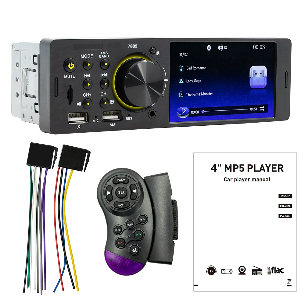 12V GM 4-дюйм HD двойной USB автомобильный MP5 плеер Bluetooth свободная подьемная карта автомобиля mp3