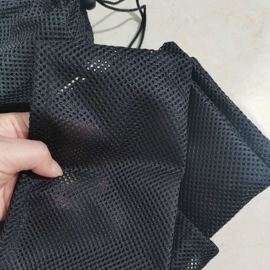 En stock de alta calidad negro de malla con cordón bolsillo de malla bolsa de almacenamiento equipo deportivo bolsa de golf