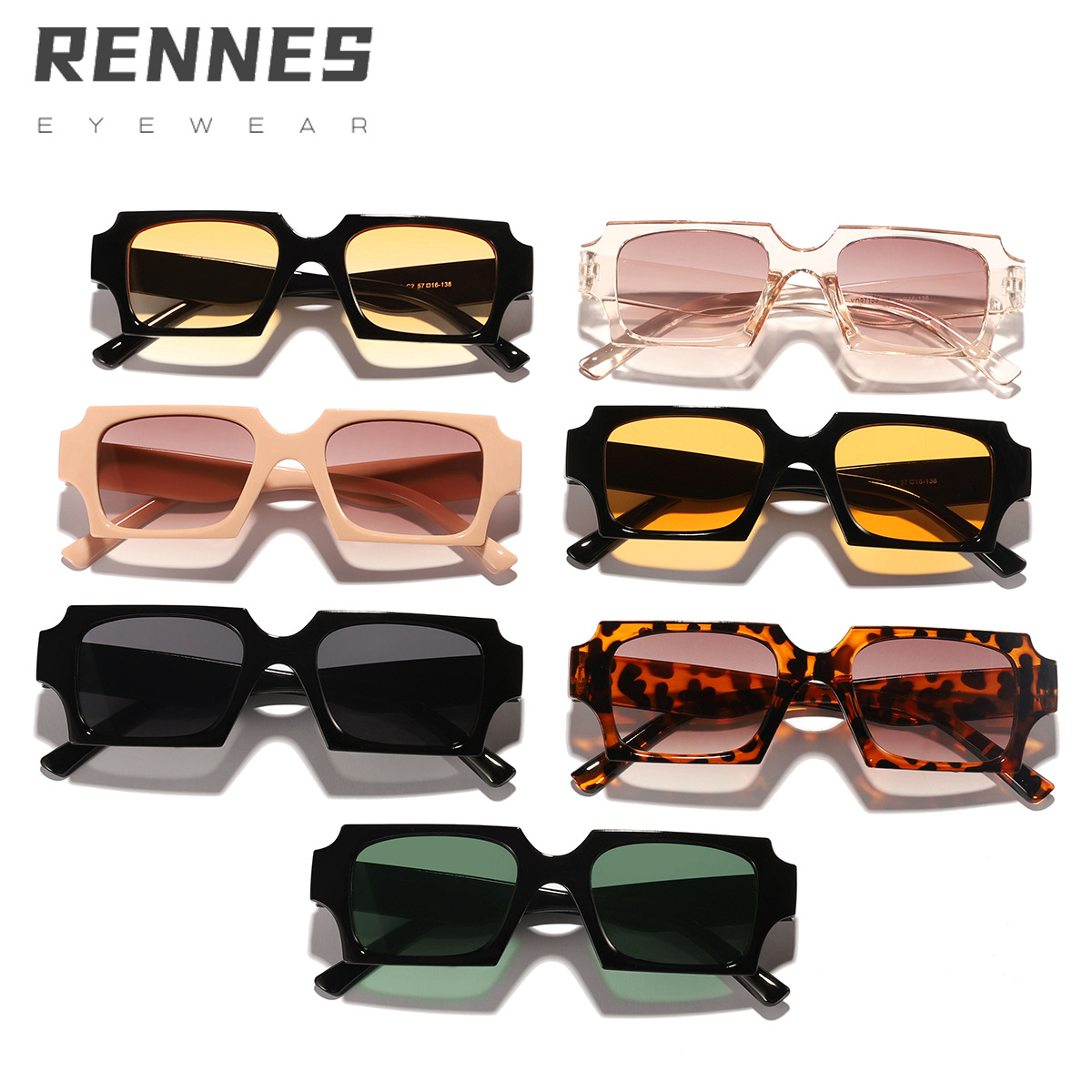 Nueva Europa y América retro pequeña caja clásica protección solar gafas de sol al aire libre desgaste esencial moda todo-juego gafas de sol