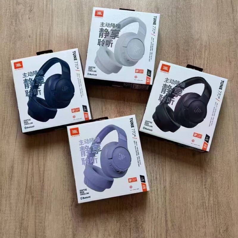 Cross-Border Applicable Jbl Tune770Nc Head-Mounted Bluetooth Noise-Canceling Headphones Wireless Computer Headset One Machine One Code