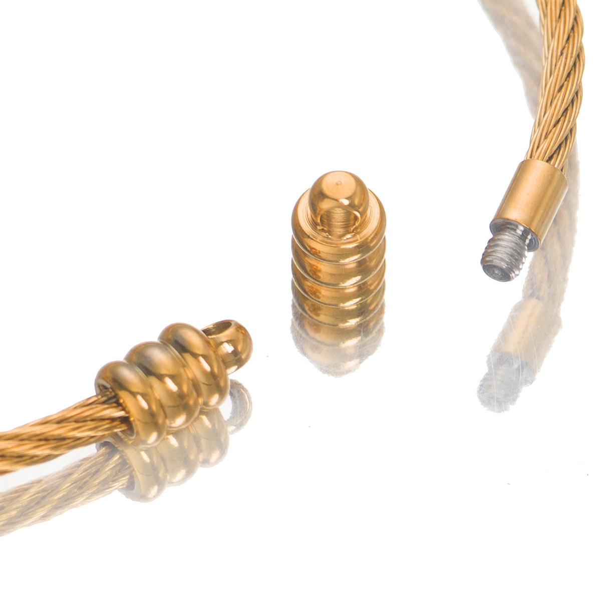 Acero inoxidable espiral ajustable pulsera DIY ajustable bobina pulsera accesorios vacío grado