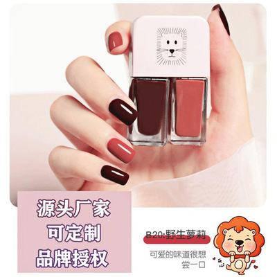 双胞胎指甲油新款春夏款免烤快干持久不可撕亮油亮片美甲套装跨境|ms