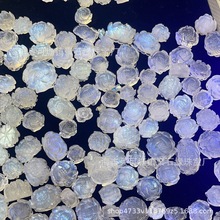 天然蓝月光石牡丹花雕刻件月光石雕刻配饰镶嵌裸石 蓝月光DIY配件