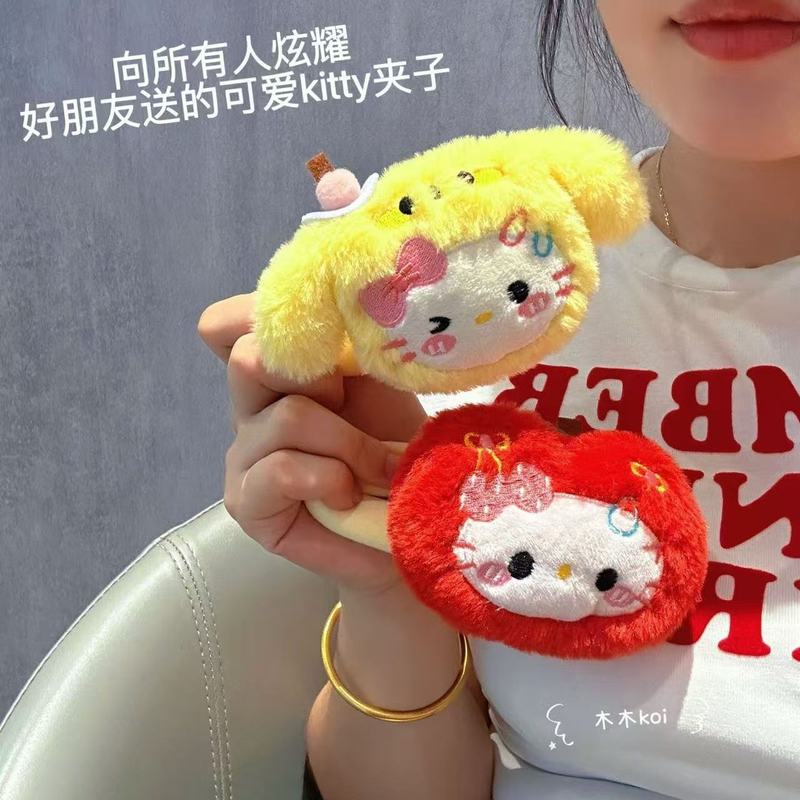 新款创意水果kt公仔掰掰夹刘海夹少女心百搭大号发夹文创精品店|undefined