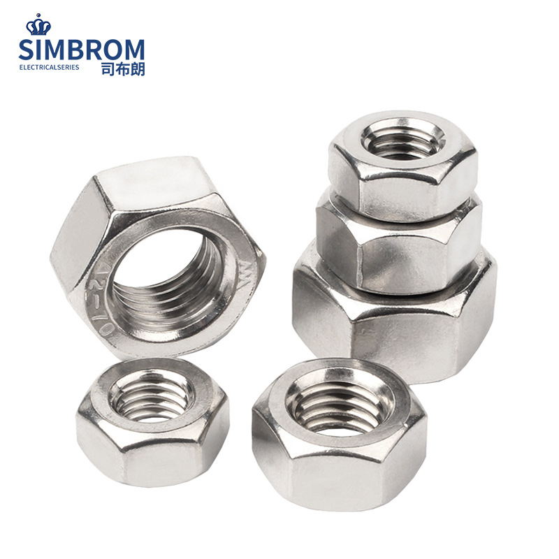 JN螺帽304不锈钢加长六角螺母连接螺丝帽圆形螺母柱M10M12M16