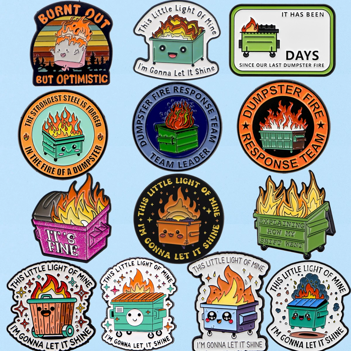 Коробка для мусора цитаты Брошь мультяшный металлический значок креативный английский алфавит ювелирная медаль одежда брошь аксессуары