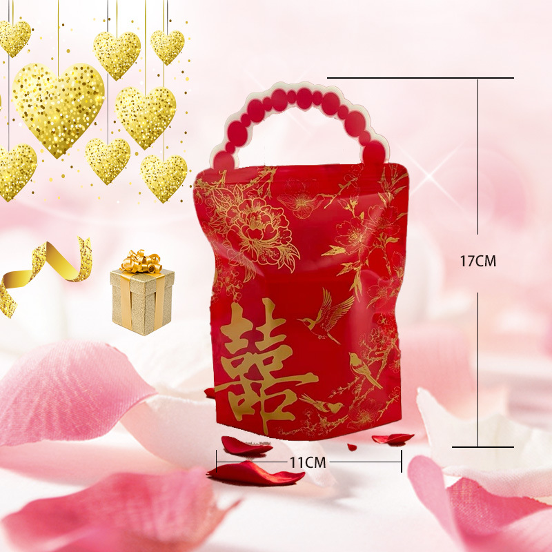 Red trumpet; wedding candy bag