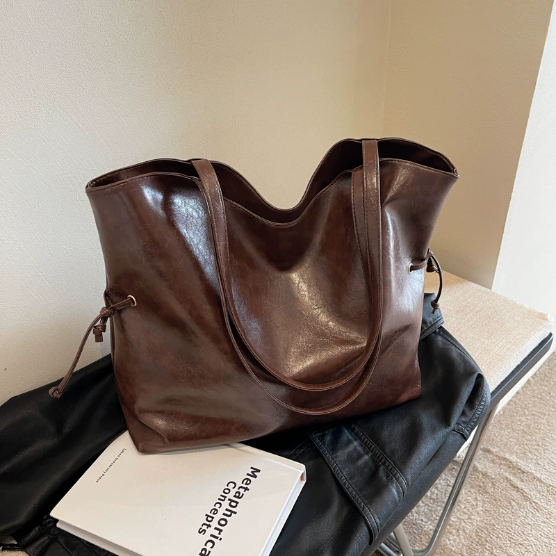 Объемная модная ретро зимняя сумка на одно плечо, универсальная брендовая сумка на плечо, натуральная кожа, 2023