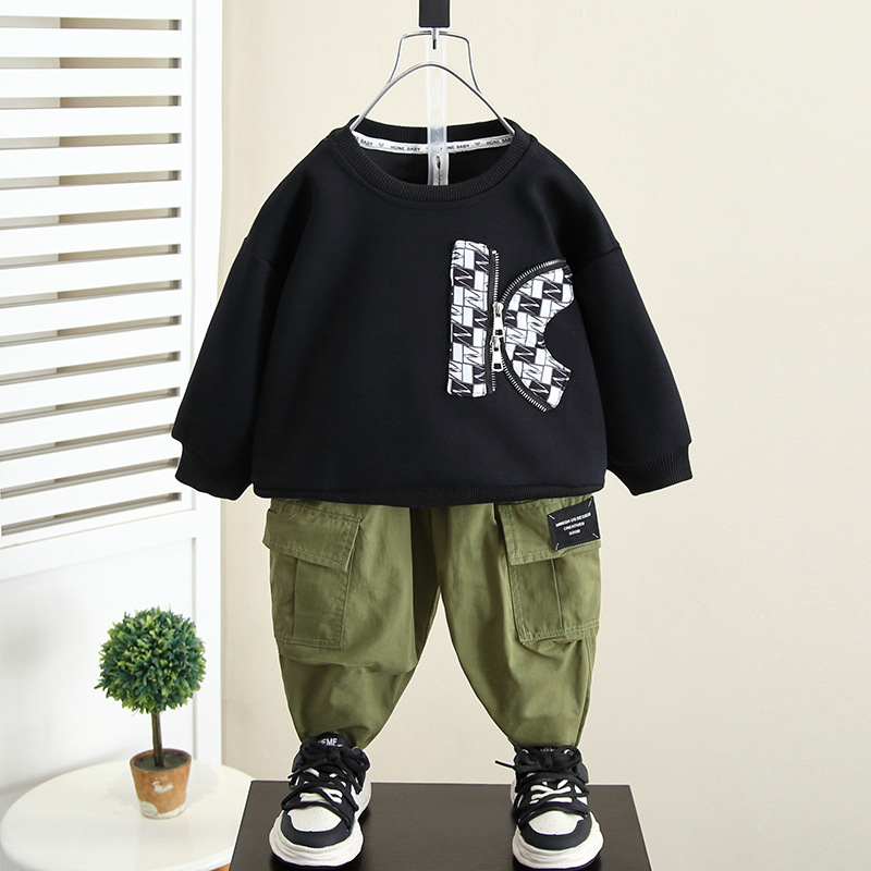 4799 boys' hoodie set 2024 new children's autumn fashionable and trendy baby spring trend_voghion.com