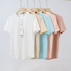 Summer yoga short-sleeved women's love casual cool loose round neck pure cotton quick-drying breathable thin t-shirt high elasticity