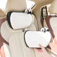 Лежа медведя кошка подголовник автомобиля Хлопчатобумажная память автомобиля мягкое сиденье подушка для шеи милый мультфильм автомобиль талия