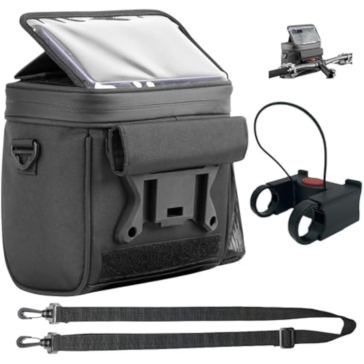 Back-Mounted Mountain Bike Dual-Use Shoulder Bag Bicycle Handlebar Touch Screen Waterproof Mobile Phone Navigation Bicycle Front Basket Riding