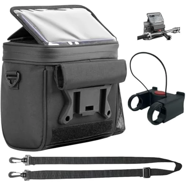 Back-Mounted Mountain Bike Dual-Use Shoulder Bag Bicycle Handlebar Touch Screen Waterproof Mobile Phone Navigation Bicycle Front Basket Riding