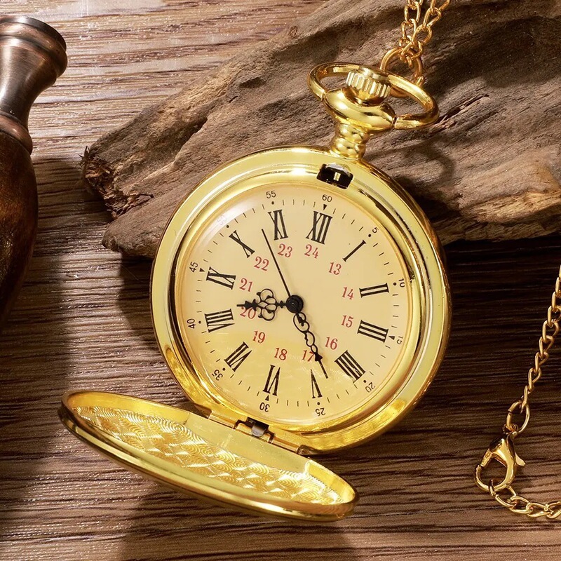 Delta Operation Pocket Watch Game Peripheral Men's Pocket Watch Retro Decorative Alloy Arabic Numerals Men's Pocket Watch