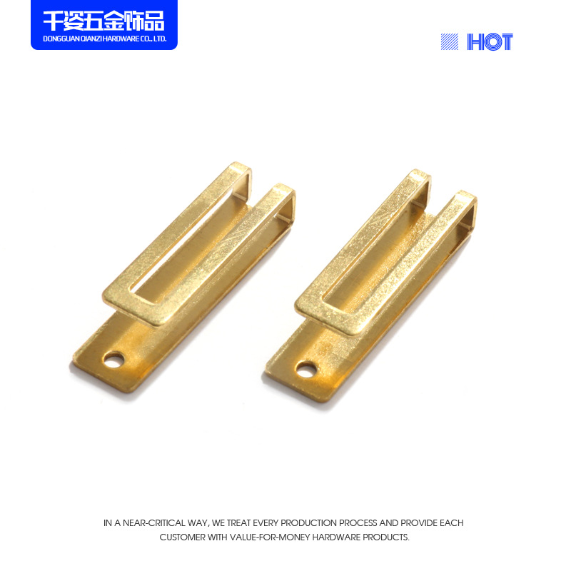 Brass clip tie clip chest clip metal wallet back clip copper long tail clip bill clip manufacturers wholesale