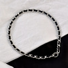 Necklace stainless steel, woven retro universal short advanced chain for key bag , European style, high-quality style