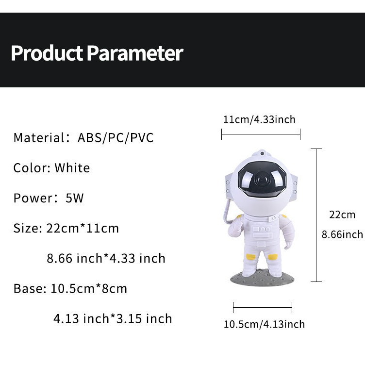 Astronauta estrella luz astronauta usb luz creativa de la noche lámpara de proyección láser estrellado regalo atmósfera lámpara