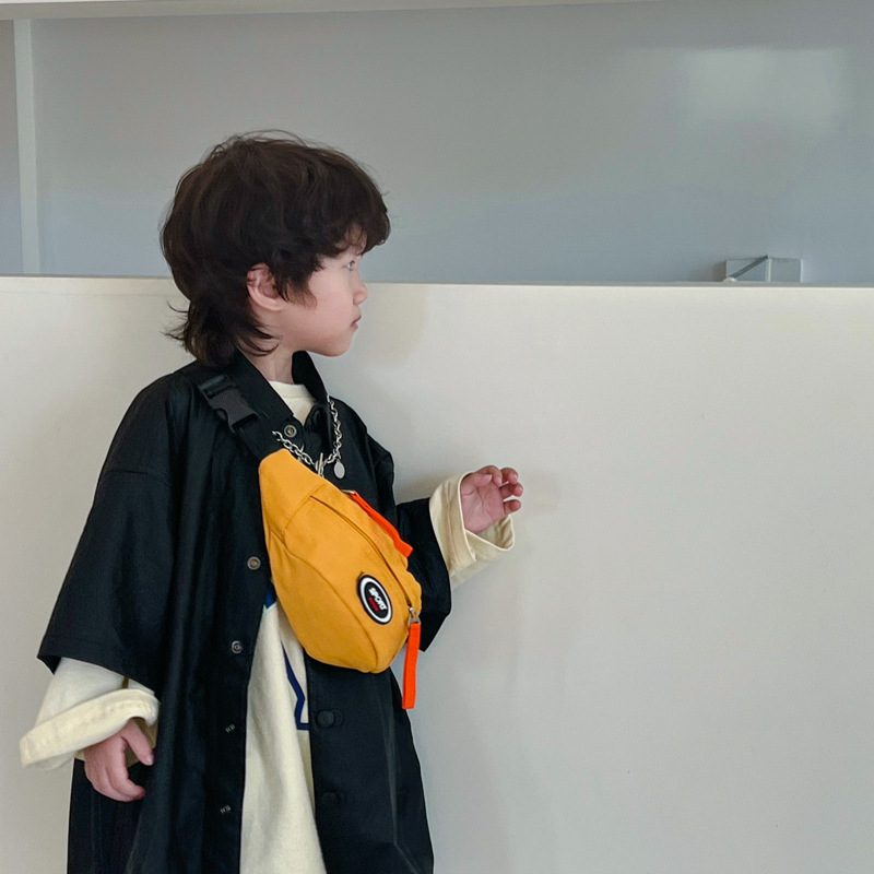 Bolso infantil nuevo de otoño e invierno 2025, bolso de lona informal y sencillo, monedero para niños y niñas, bandolera pequeña con letras a la moda.