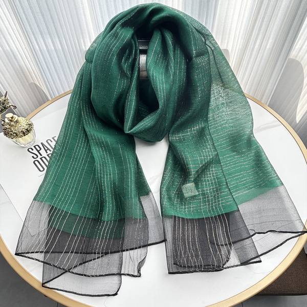 Silk classic solid color beach scarf