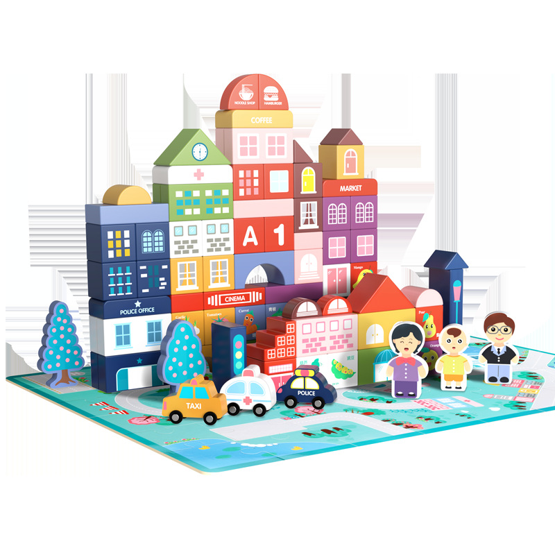 Bloques de construcción para niños, juguetes educativos, bebés, niños intelectuales de 1 año, 2-3, cerebro, partículas grandes, niñas, educación temprana para bebés