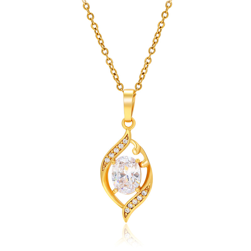 Xuping aleación de cobre de color joyería colgante de gemas artificiales femenina elegante temperamento retro alta sensación accesorios collares