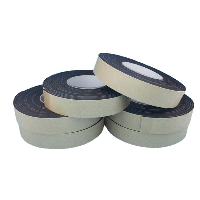 Fábrica en stock adhesivo fuerte cinta de espuma EVA cinta de esponja negra resistente a altas temperaturas tira de sellado insonorizada anticolisión