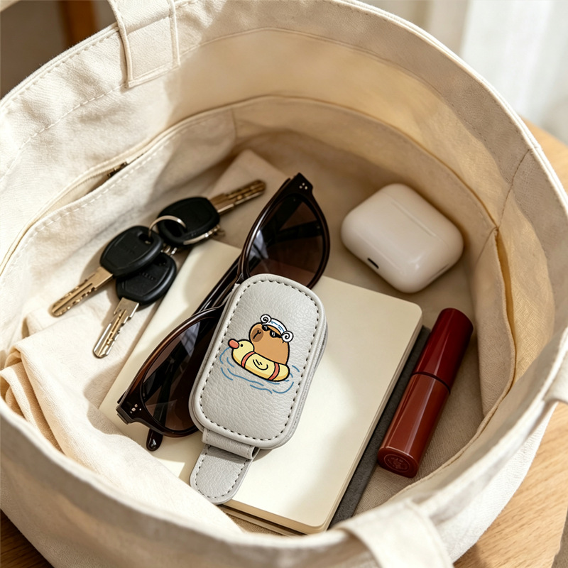 Gray cross-border best-selling sunglasses holder, creative car sun visor storage, swimming car glasses clip