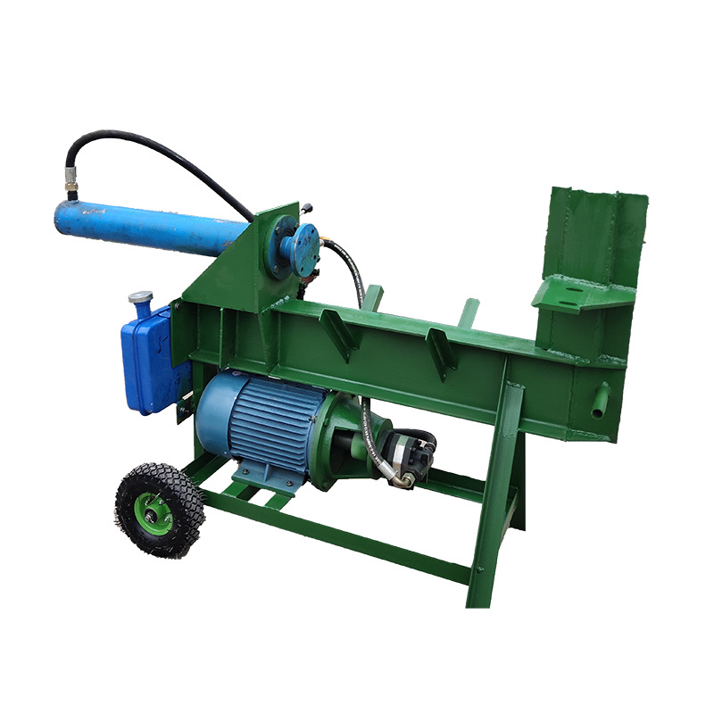 木柴劈裂机220V10吨小型家用电动劈木机 液压劈柴机 50厘米行程卧