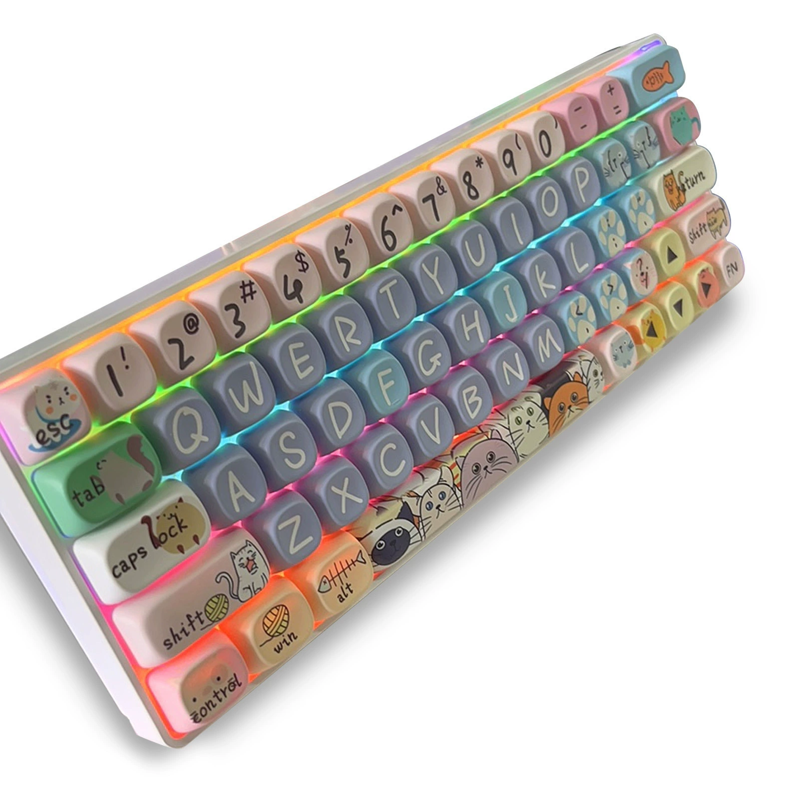 Фоническая клавиатура Cat and Mouse, клавиша из PBT-материала MOA/XDA, высокая сублимация, механическая клавиатура, клавиша