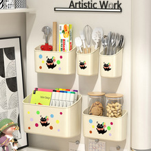家居厨房免打孔磁吸收纳盒微波炉冰箱侧面置物架壁挂杂物储物盒