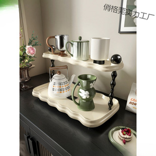 Dream Cup Storage Rack Desktop Water Bar Mug Coffee Cup Tea Cup Double-Layer Creative Retro Organization